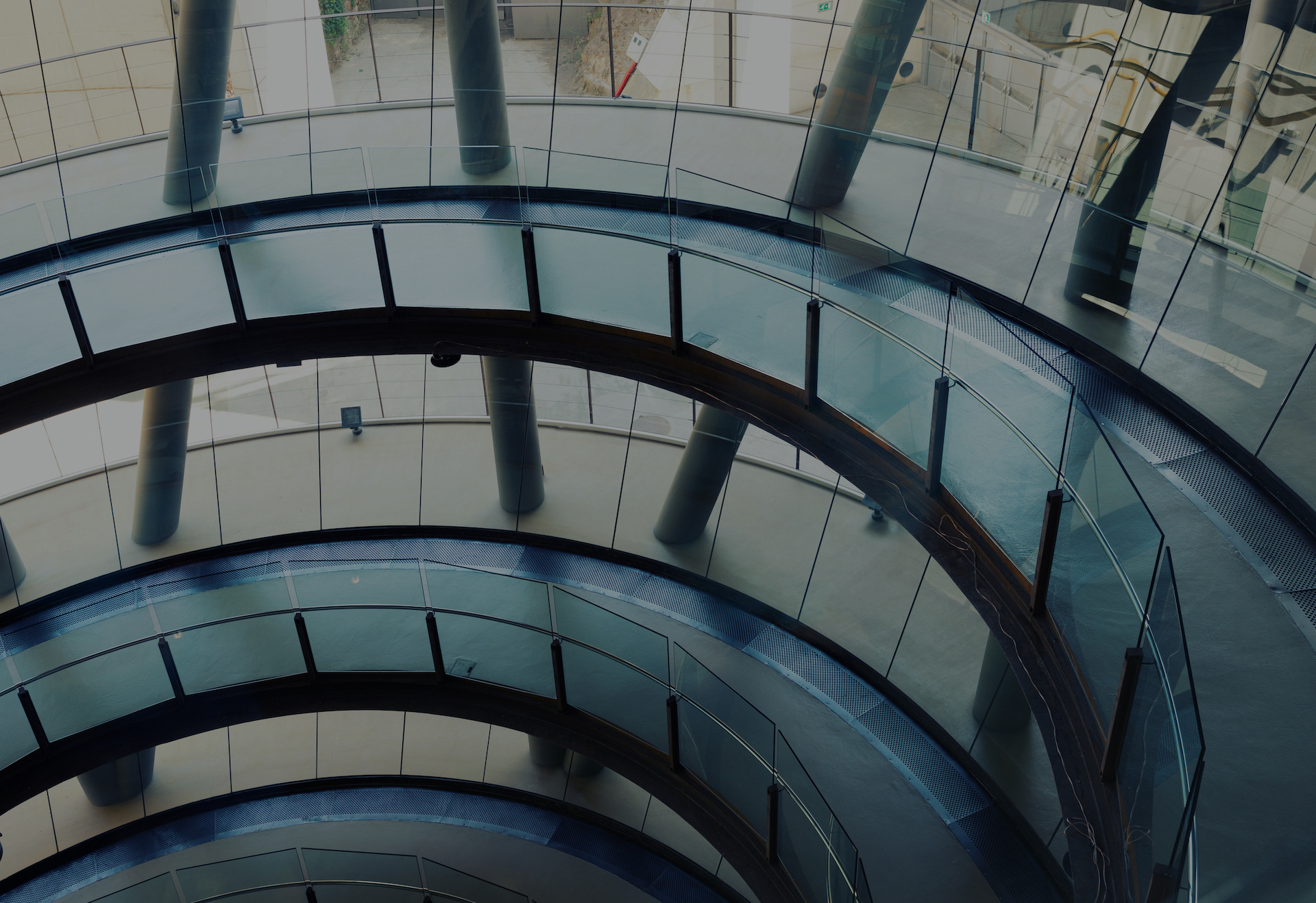 Interior of futuristic modern office building